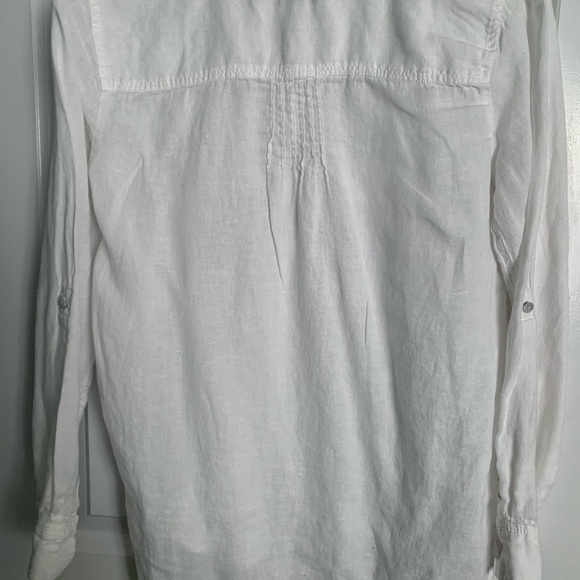White Linen Button Down | Size Small - Picture 4 of 5